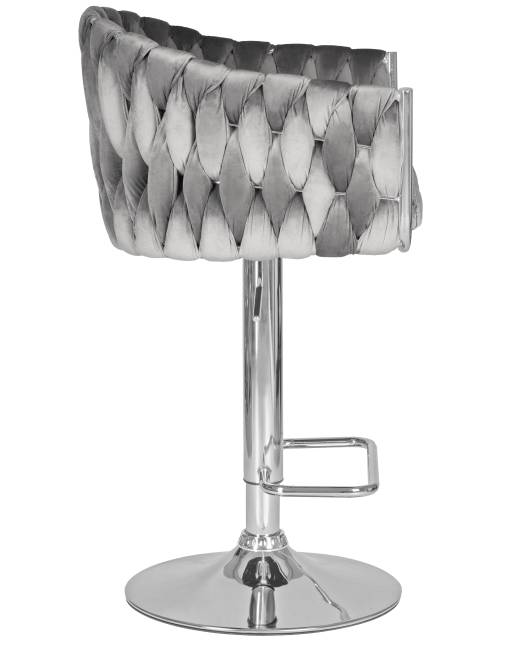 Стул барный DOBRIN MARCEL, серый велюр (MJ9-75)