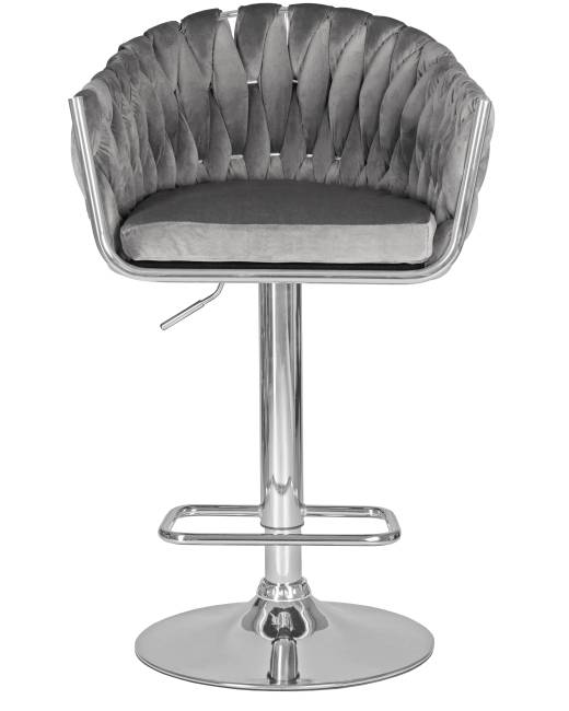 Стул барный DOBRIN MARCEL, серый велюр (MJ9-75)