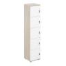 SG.818.OL.WH / Локер 5 ячеек 400х400х1866 / корпус: дуб светлый; фасады: белый