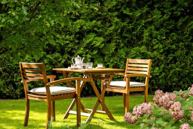 Кофейный комплект из акации KARO с высоким столом  Joygarden