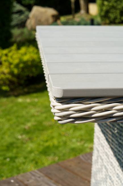 Лаунж стол из искусственного ротанга "Венеция 180", серый