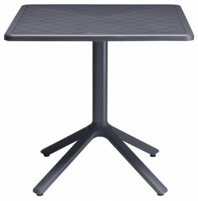 Стол пластиковый обеденный Eco Fixed антрацит 800х800х750 мм