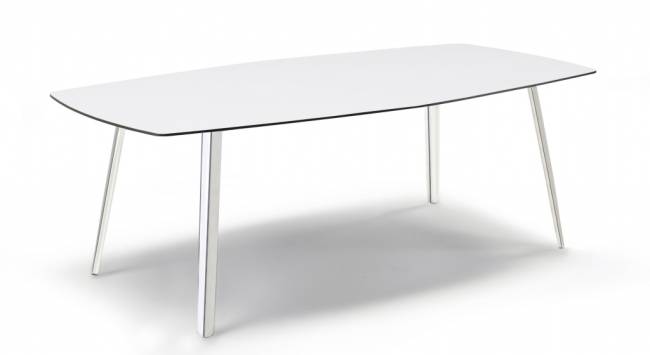 Стол ламинированный Squid алюминиевый, белый 2090х1080х730 мм