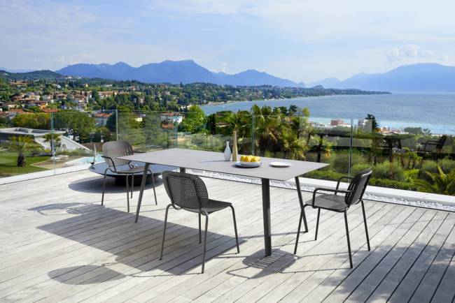 Стол ламинированный Squid антрацит, камень 2090х1000х730 мм