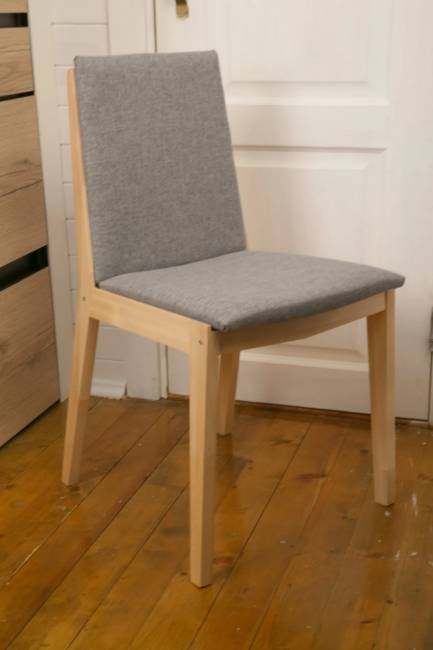 Стул Твит, Натуральное дерево/Серый