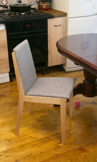 Стул Твит, Натуральное дерево/Серый