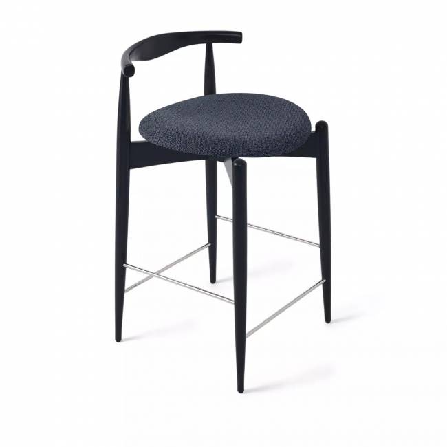 Стул Noble полубарный, массив бука - графит - бук черный