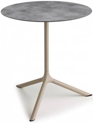 Стол ламинированный обеденный Tripe Maxi тортора, цементный Ø800х740 мм