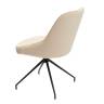 Кресло Этна бежевое, поворотное, черный металл