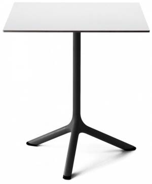 Стол ламинированный обеденный Tripe черный, белый 600х600х740 мм