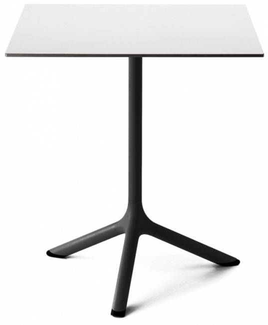 Стол ламинированный обеденный Tripe черный, белый 600х600х740 мм