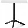 Стол ламинированный обеденный Tripe черный, белый 600х600х740 мм