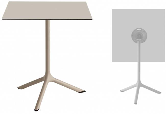 Стол ламинированный обеденный складной Tripe Folding тортора, тортора 600х600х740 мм