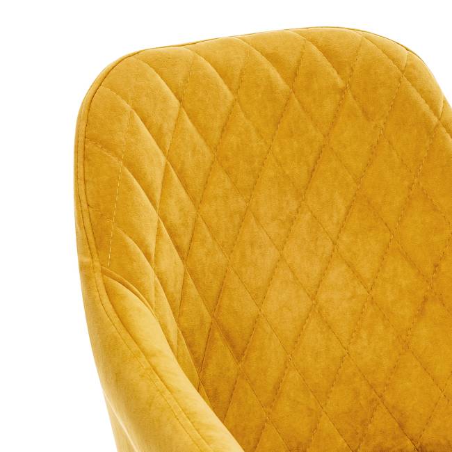 Стул с подлокотниками Leset Слим, каркас Белый, велюр Горчица Горчица Белый Стул с подлокотниками Leset Слим, каркас Белый, велюр Горчица Горчица Белый