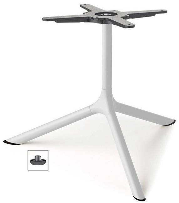 Столик ламинированный кофейный Tripe Maxi белый, зернистый Ø800х510 мм Столик ламинированный кофейный Tripe Maxi белый, зернистый Ø800х510 мм