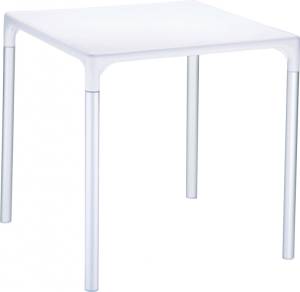 Стол пластиковый Mango Alu белый 720х720х720 мм