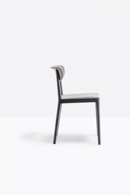 Стул деревянный с мягкой обивкой Tivoli черный ясень, серый 480х530х785 мм Стул деревянный с мягкой обивкой Tivoli черный ясень, серый 480х530х785 мм