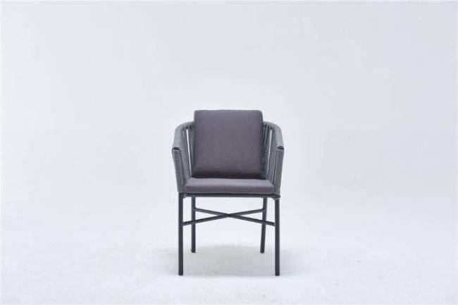 Кресло плетеное с подушками Palermo серый 580х600х760 мм