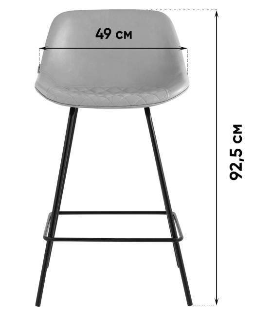 Стул полубарный Деймон экокожа коричневый