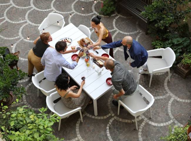 Стол металлический Rio Alu 210 Fix белый 2100х850х750 мм