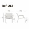 Лаунж-кресло пластиковое Doga Relax грушевый 700х755х760 мм
