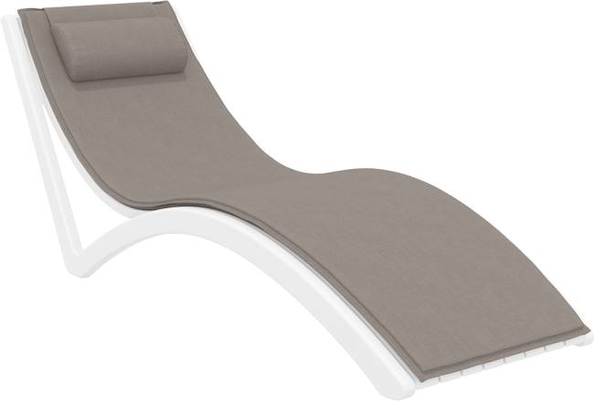 Подушка-подголовник для шезлонга Slim светло-коричневый 410х230х50 мм