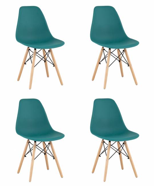 Стул Eames Style DSW темно-бирюзовый x4