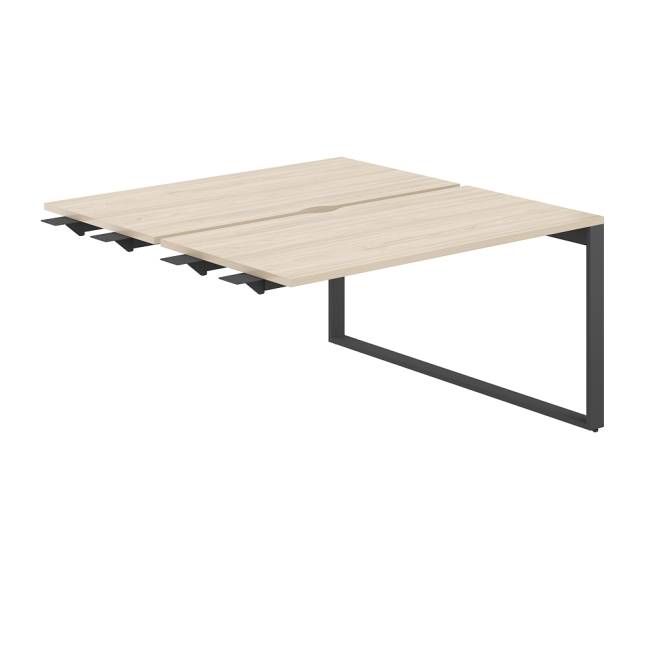 AG.153.AR.V.72.AN  / Рабочая станция комбо 1600х1238х750  / профиль О-образный: 70х20 антрацит; столешница с вырезом: акация равелло