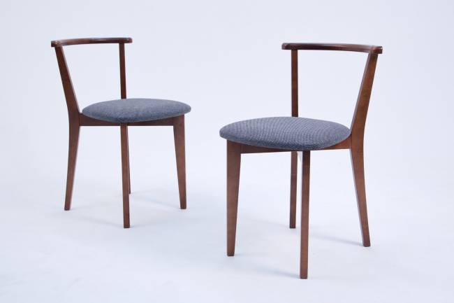 Стол Pawook К 90 орех со стульями Франк ПМ орех/графит рогожка