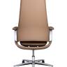 Кресло офисное / Йорк / York / светло коричневая кожа / алюминевая база