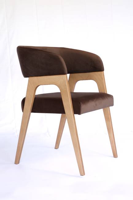 Стул-кресло Бакки натур/ коричневый