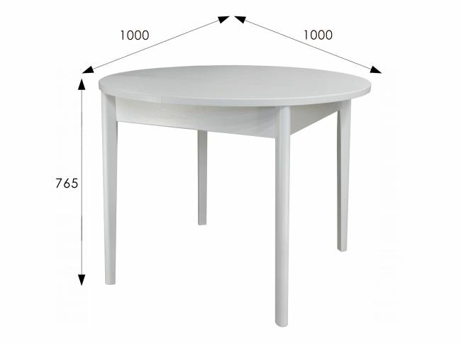 Стол обеденный Мариус М 81 раздвижной белый 100/139*100 Стол обеденный Мариус М 81 раздвижной белый 100/139*100