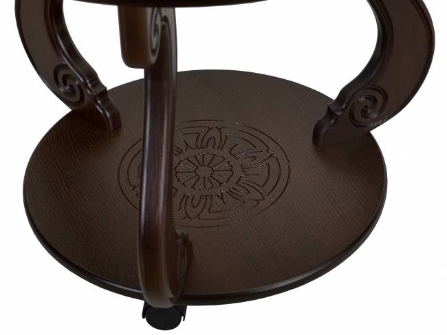 Стол журнальный Грация (С) на колесах темно-коричневый