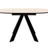 Стол DikLine SKC100 d1000 Керамика Krater Perla (бежевый матовый)/подстолье черное/опоры черные Стол DikLine SKC100 d1000 Керамика Krater Perla (бежевый матовый)/подстолье черное/опоры черные