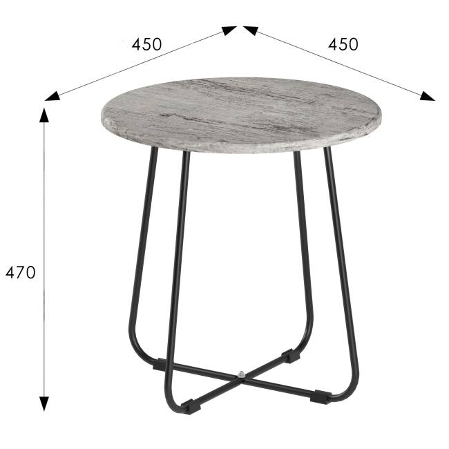 Стол журнальный BeautyStyle 14 серый шпат/черный Стол журнальный BeautyStyle 14 серый шпат/черный