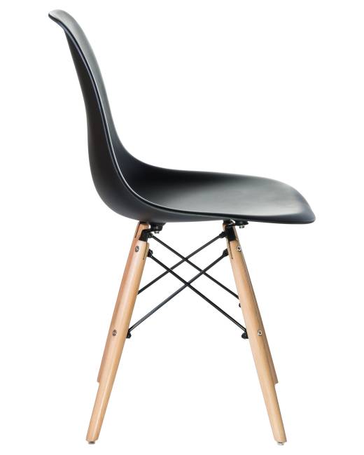 Стул обеденный DOBRIN DSW, ножки светлый бук, цвет чёрный (B-03)