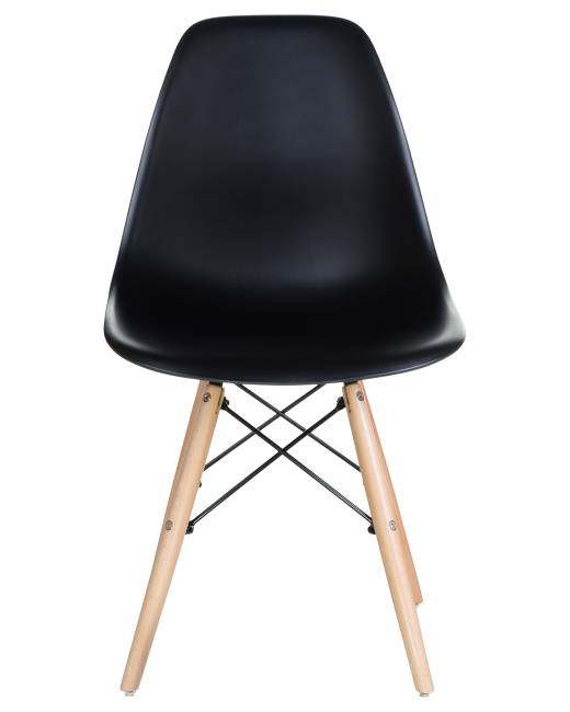 Стул обеденный DOBRIN DSW, ножки светлый бук, цвет чёрный (B-03)