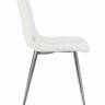 Стул обеденный DOBRIN ALEX, хром ножки, белая экокожа (P-02)