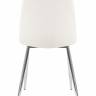 Стул обеденный DOBRIN ALEX, хром ножки, белая экокожа (P-02)