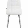 Стул обеденный DOBRIN ALEX, хром ножки, белая экокожа (P-02)