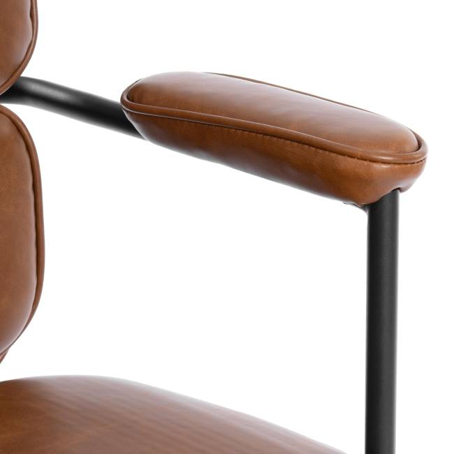 Кресло ALPHA иск. кожа, Brown (коричневый), 60 х 60 х 100 см коричневый иск. кожа