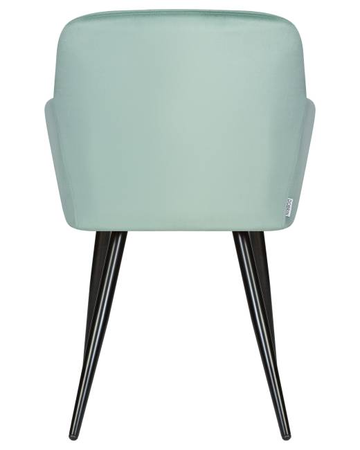Набор 2 шт Стул обеденный DOBRIN ROBERT, черные матовые ножки, велюр V108-118 Мятный