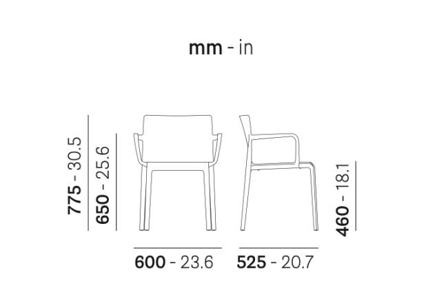 Кресло пластиковое Volt оранжевый 600х525х775 мм Кресло пластиковое Volt оранжевый 600х525х775 мм