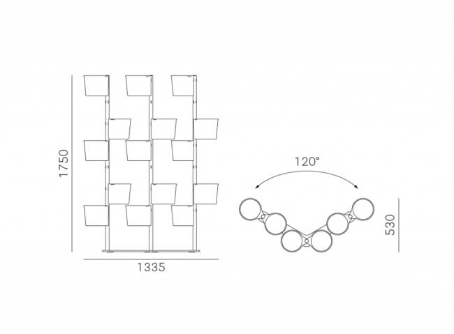 Кашпо пластиковое Hevea зеленый 1335х530х1750 мм