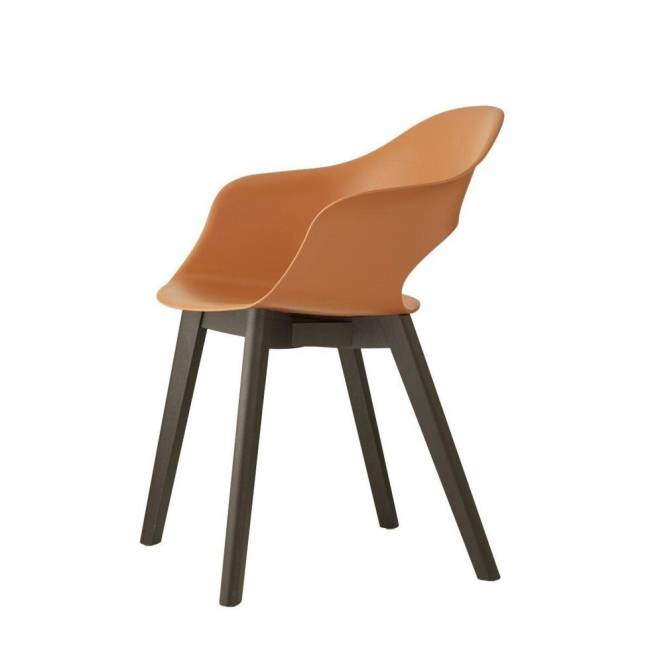 Кресло пластиковое Scab Design, Natural Lady B терракота, черный бук