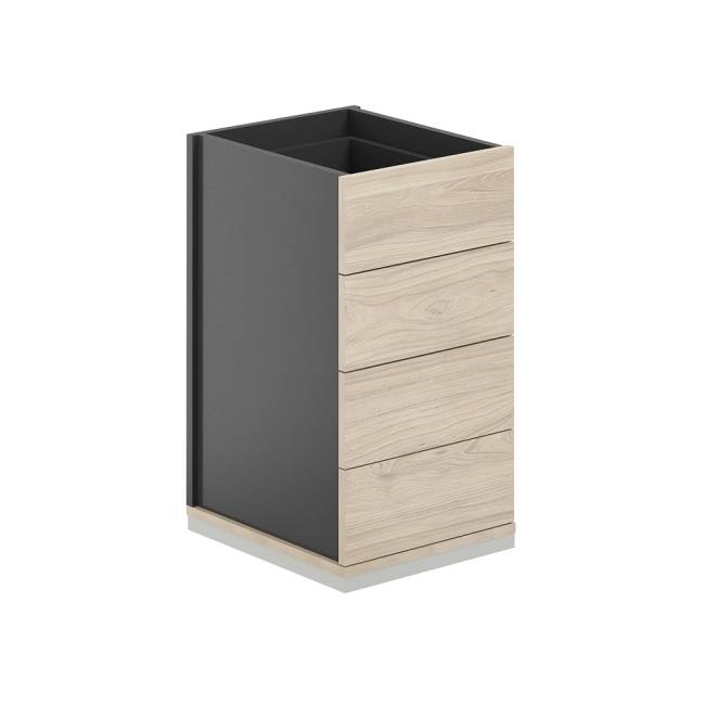 AG.281.AN.AR.AR / Тумба приставная 4 ящ. ЛДСП / корпус:антрацит, топ/дно:ак.равелло, фасады:ак.равелло