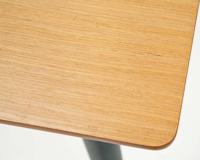 Стол Монте М 90 чёрное дерево/натур