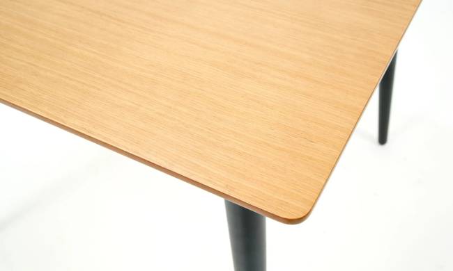 Стол Монте М 90 чёрное дерево/натур