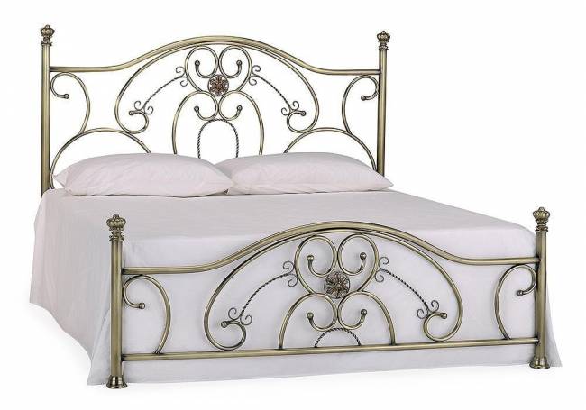 Кровать металлическая ELIZABETH цвет: Античная медь (Antique Brass)