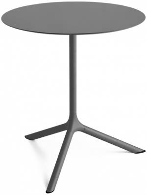 Стол ламинированный обеденный Tripe Maxi антрацит, антрацит Ø800х740 мм